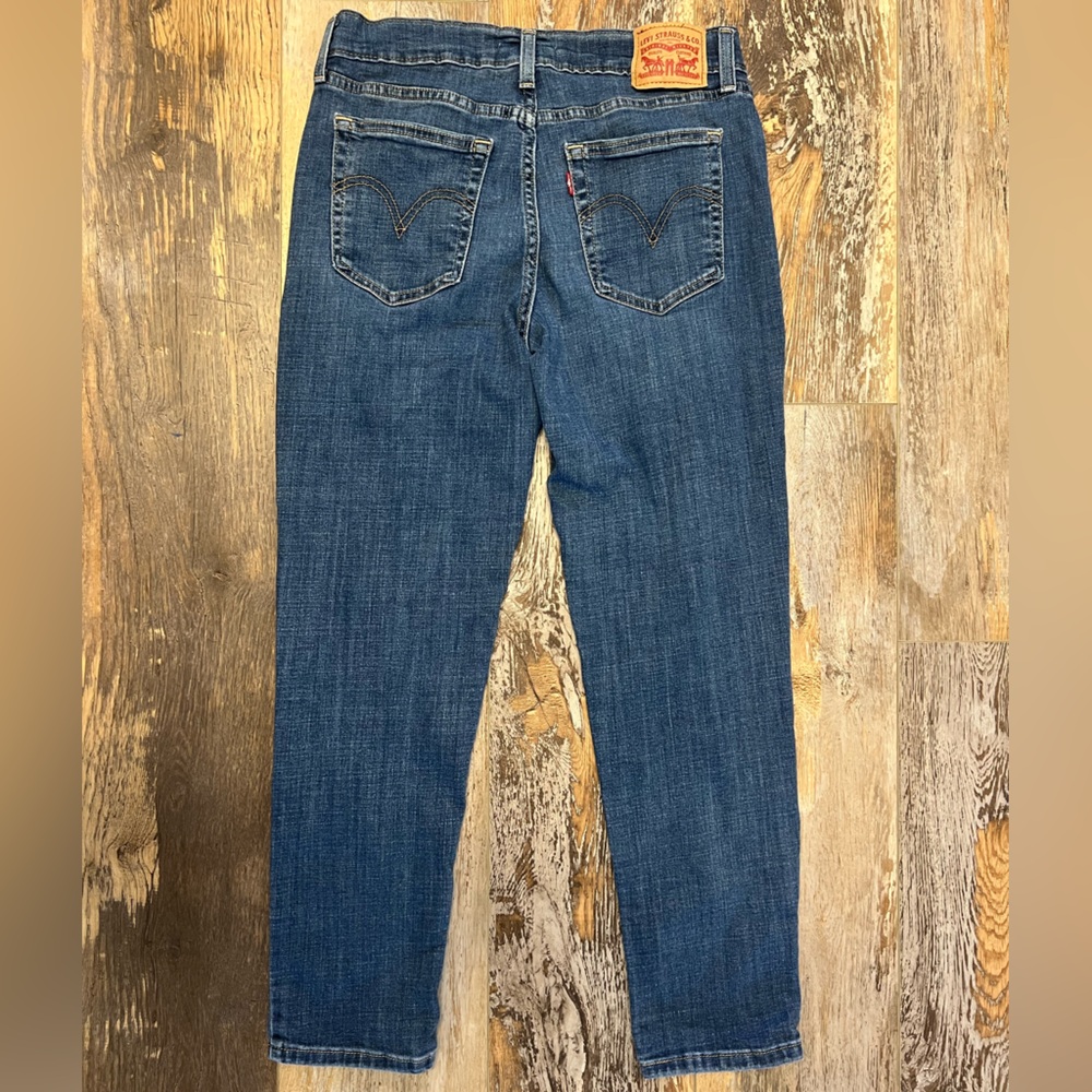 Levi's Blue Boyfriend Distressed Ripped Denim Jeans Size 28 - Picture 5 of 14